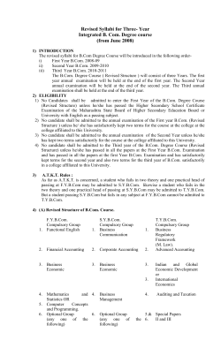F. Y. B. Com Syllabus