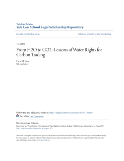 From H2O to CO2: Lessons of Water Rights for Carbon Trading