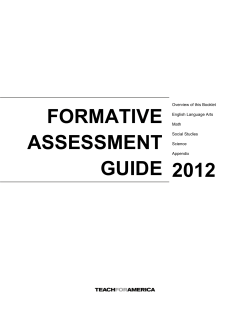 2012 FORMATIVE ASSESSMENT GUIDE