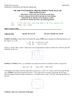 Spring 2016 - Wright State University