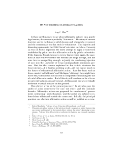 On Not Dreaming of Affirmative Action