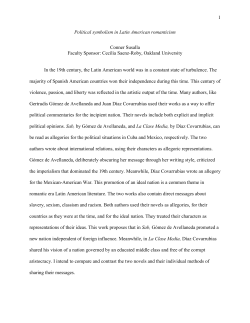 Political Symbolism in Latin American Romanticism