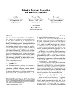 Inductive Invariant Generation via Abductive Inference