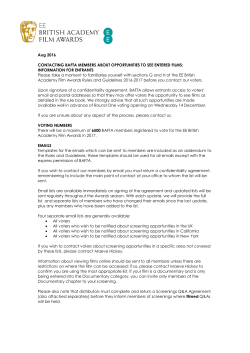 contacting bafta members for award campaigns