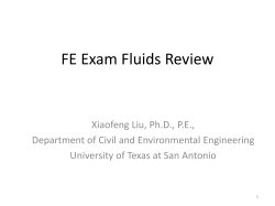 FE Fluids Review - UTSA College of Engineering