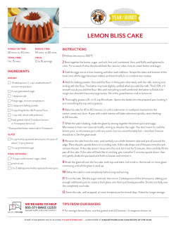 LEMON BLISS CAKE - kingarthurflour.com