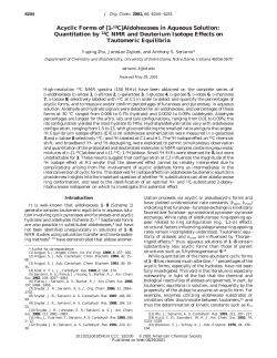 [1-13C]Aldohexoses in Aqueous Solution
