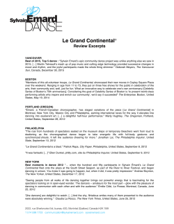 Le Grand Continental - Sylvain &Eacute;mard Danse