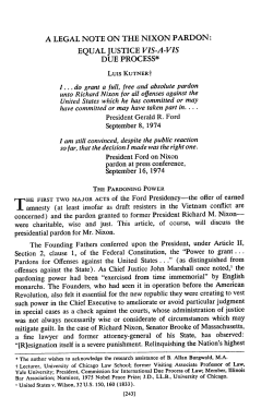 Legal Note on the Nixon Pardon
