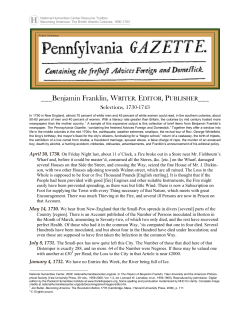 The Pennsylvania Gazette - National Humanities Center
