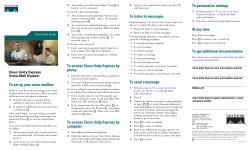 Cisco Unity Express Voice-Mail System Quick Start Guide