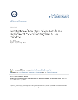 Investigation of Low-Stress Silicon Nitride as a Replacement