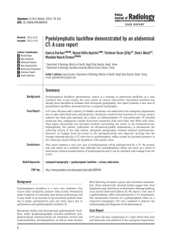 Pyelolymphatic backflow demonstrated by an