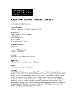 Finding aid - New Hampshire Historical Society