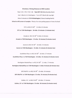 DTCto 4012 W ss" 15 miles 22 minutes