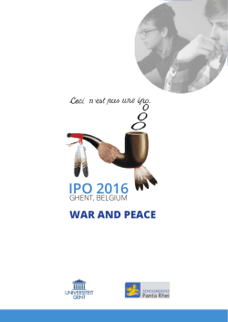 GHENT, BELGIUM - International Philosophy Olympiad 2016