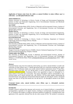 Application of human urine from dry toilets as natural fertilizer in onion