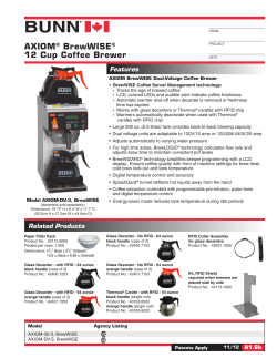 AXIOM® BrewWISE® 12 Cup Coffee Brewer