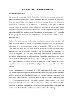 COMPETITION LAW COMPLIANCE PROGRAM Distinguished