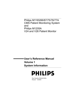 Philips M1165/66/67/75/76/77A CMS Patient Monitoring System and
