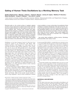 Gating of Human Theta Oscillations by a Working Memory Task
