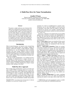 A Multi-Pass Sieve for Name Normalization