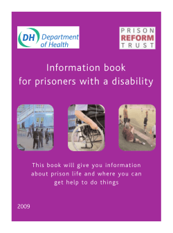 Information book for prisoners with a disability