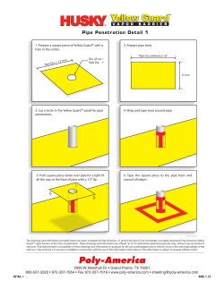 Husky&reg; Yellow Guard&reg; Pipe Penetration Detail Drawings