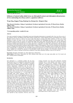 Influence of natural saline-alkali stress on chlorophyll content and