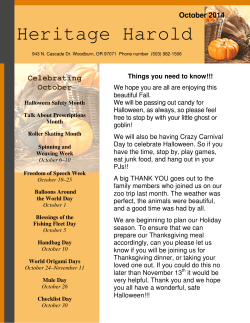 October 2014 Newsletter - Heritage House, Woodburn