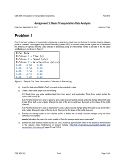 Assignment 2 - Air Transportation Systems Lab at Virginia Tech