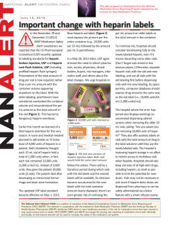 Important change with heparin labels