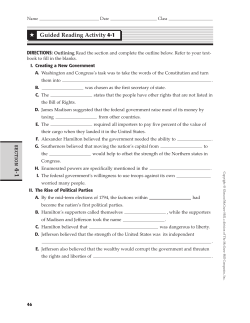 4 -1 Guided Reading Activity 4-1
