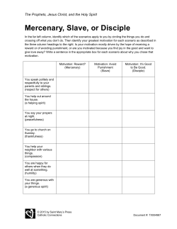 Mercenary, Slave, or Disciple