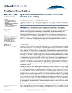 Spatial coherence of the seismic wavefield continuously recorded by
