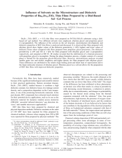Influence of Solvents on the Microstructure and Dielectric Properties
