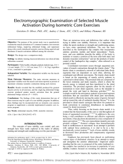 Electromyographic Examination of Selected Muscle Activation