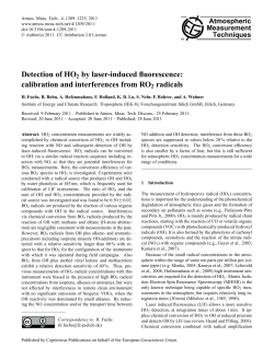 Detection of HO2 by laser-induced fluorescence