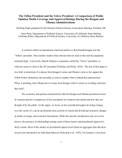 The Teflon President and the Velcro President