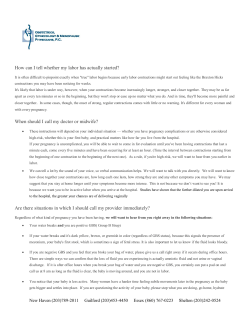 Guidelines for calling when in labor