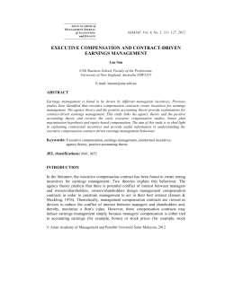 executive compensation and contract-driven earnings