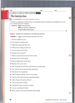 The Interjection
