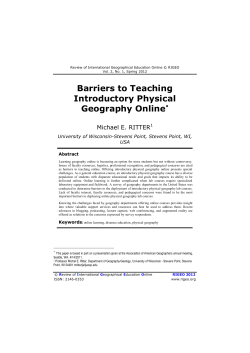 Barriers to Teaching Introductory Physical Geography Online