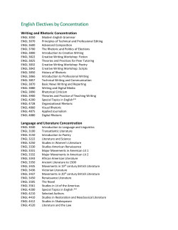 Electives for B.A. in English