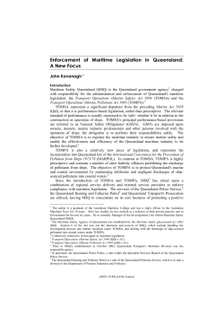 Kavanaugh, John --- "Enforcement of Maritime Legislation in