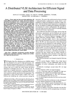 A distributed VLSI architecture for efficient signal and data processing