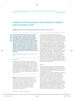 Impact of minimum price per unit of alcohol on patients with liver