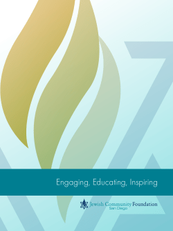 JCF Foundation Report 2016 - Jewish Community Foundation San