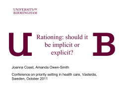 Rationing: should it be implicit or explicit?