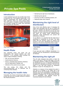 Maintaining Private Spa Pools